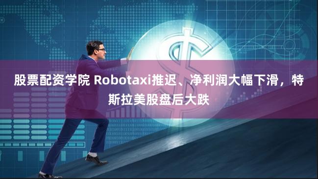 股票配资学院 Robotaxi推迟、净利润大幅下滑，特斯拉美股盘后大跌